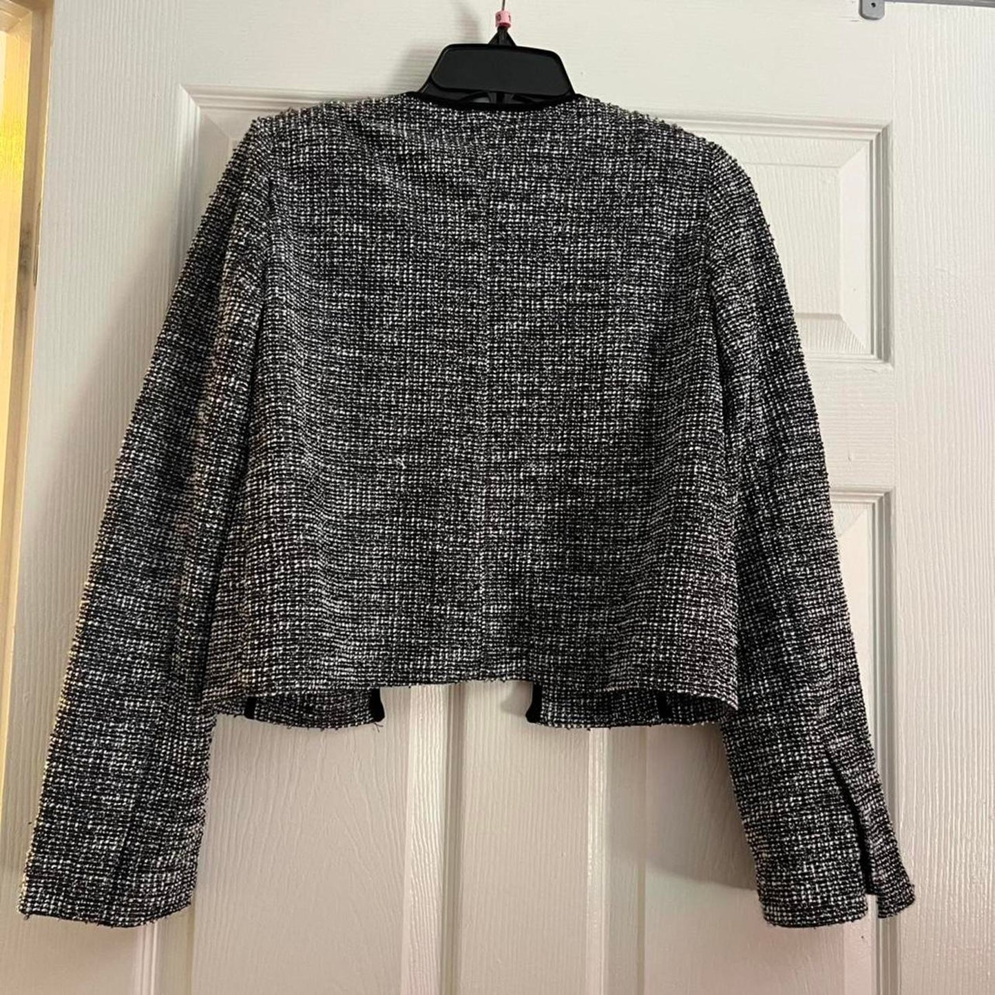 Halogen Black & White Tweed Cropped Jacket- SIZE XS